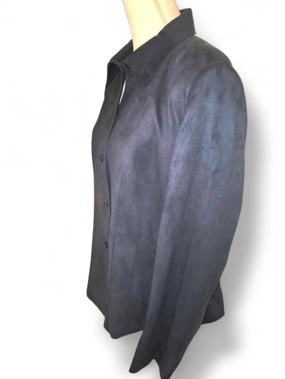 TALBOTS Faux Suede Shirt Jac - Picture 4 of 9